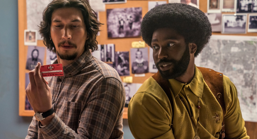 Still image from BlacKkKlansman.